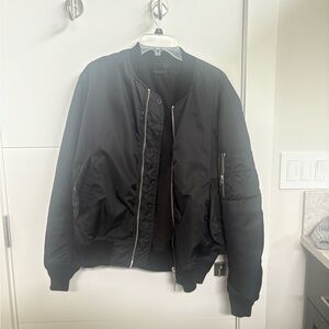 Allsaints Men's Black Bomber Jacket